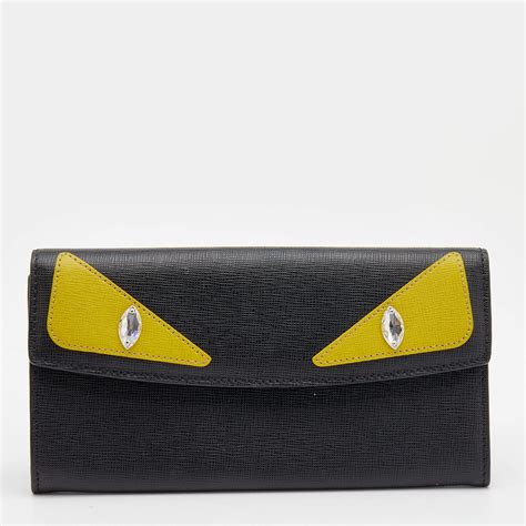 fendi long leather monster wallet|neiman marcus Fendi monster eyes.